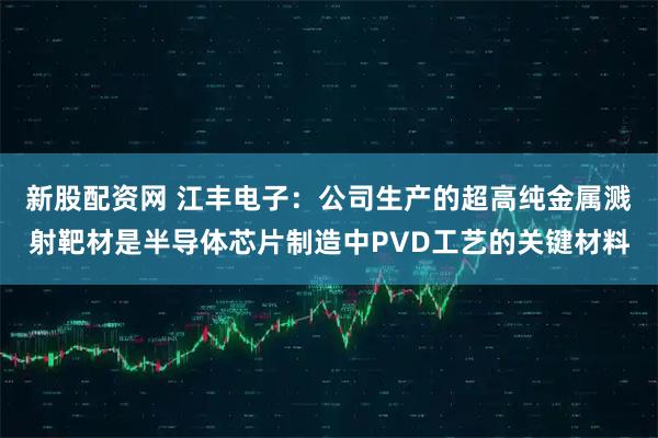 新股配资网 江丰电子：公司生产的超高纯金属溅射靶材是半导体芯片制造中PVD工艺的关键材料